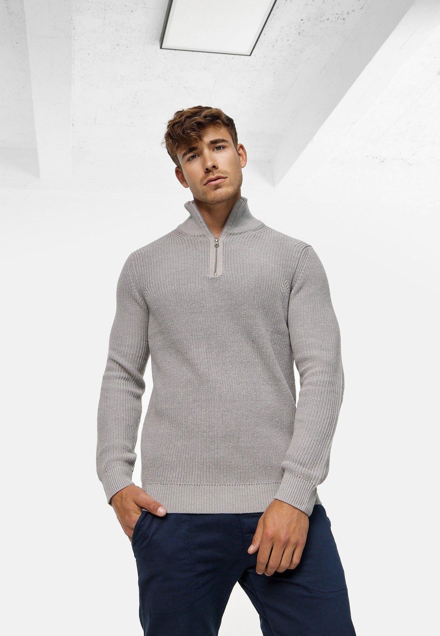 Soren – cormac – stilvolles sweatshirt mit viertelreibverschluss