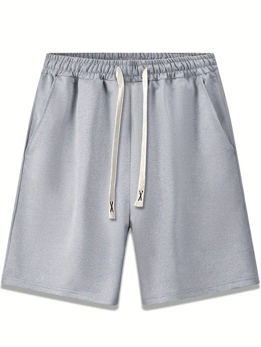 Anthony – 4-teiliges solides shorts-set mit kordelzug für herren