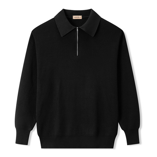 Vito Classic Comfort Langarm-Polo-Pullover