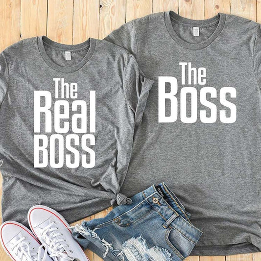 "The Boss", "The real Boss" lustiges T- Shirt