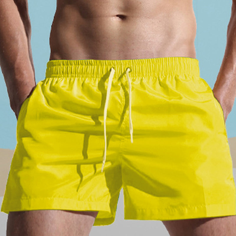 Einfarbige Strandshorts für Herren