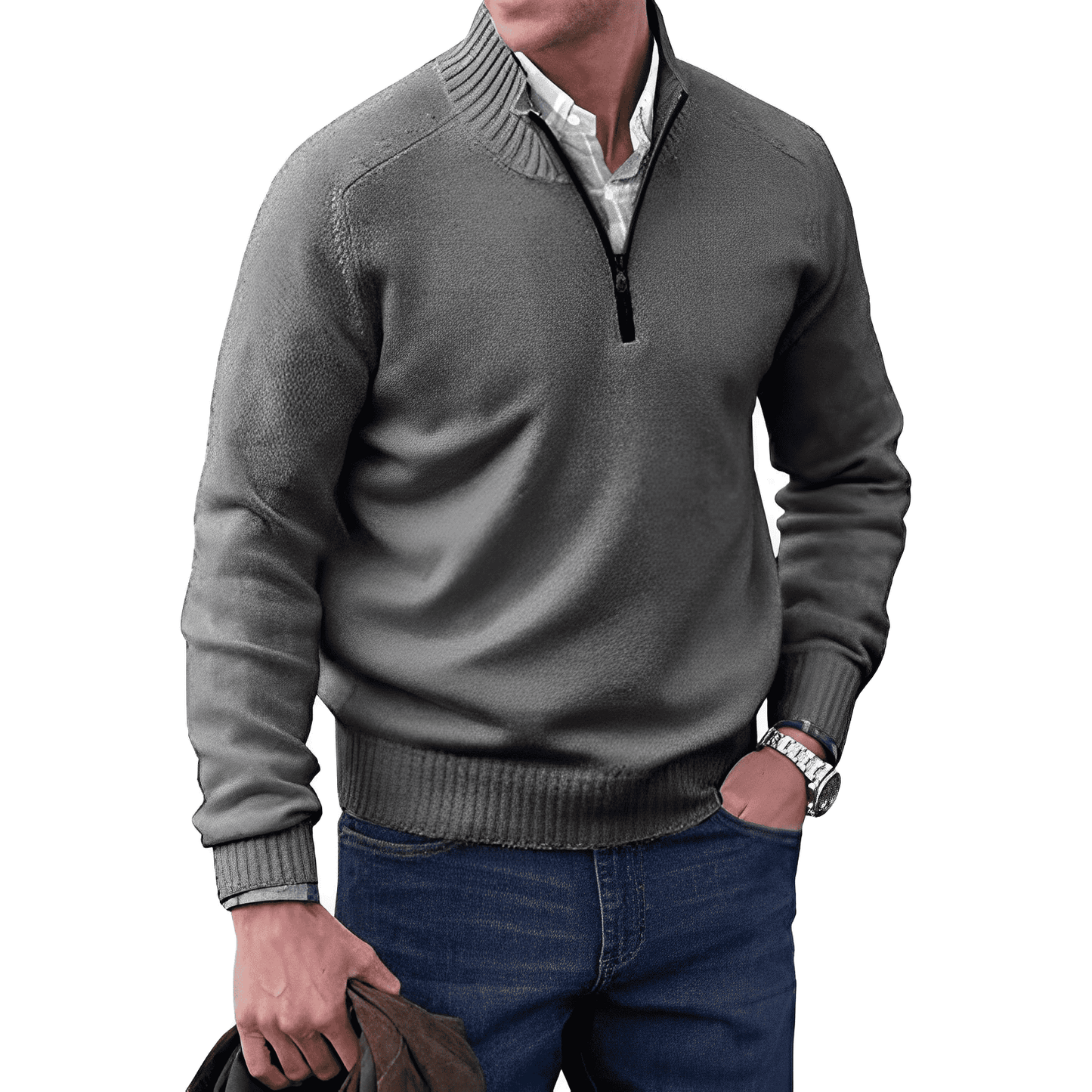 James - Stilvoller Halfzip-Pullover