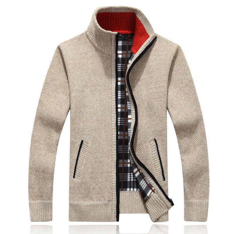 Herren Fleece Strickjacke