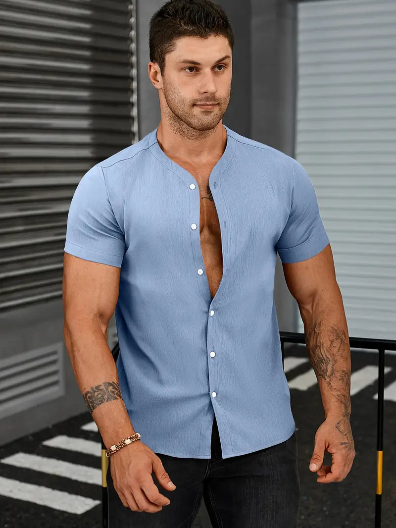 Nicholas – lässiger button-Up für herren