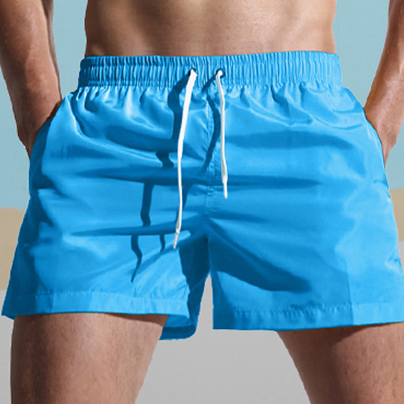 Einfarbige Strandshorts für Herren