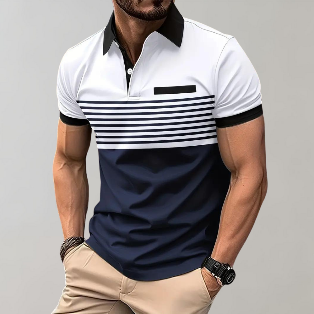 Gestreiftes Herren-Polohemd