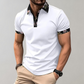 Herren-Poloshirt mit Blumendruck