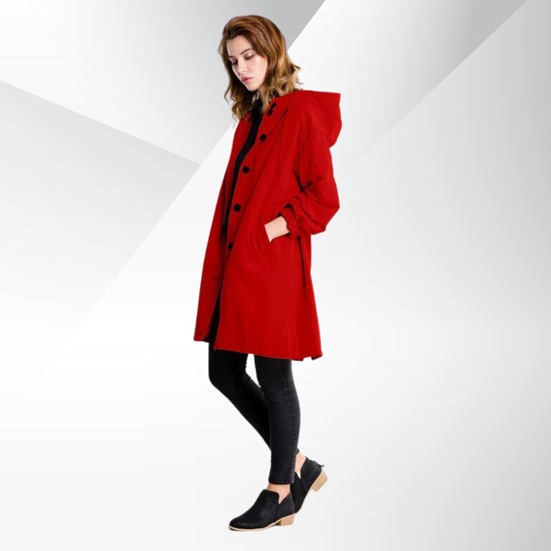 Chloe Damen Trenchcoat | Damenmantel mit Kapuze