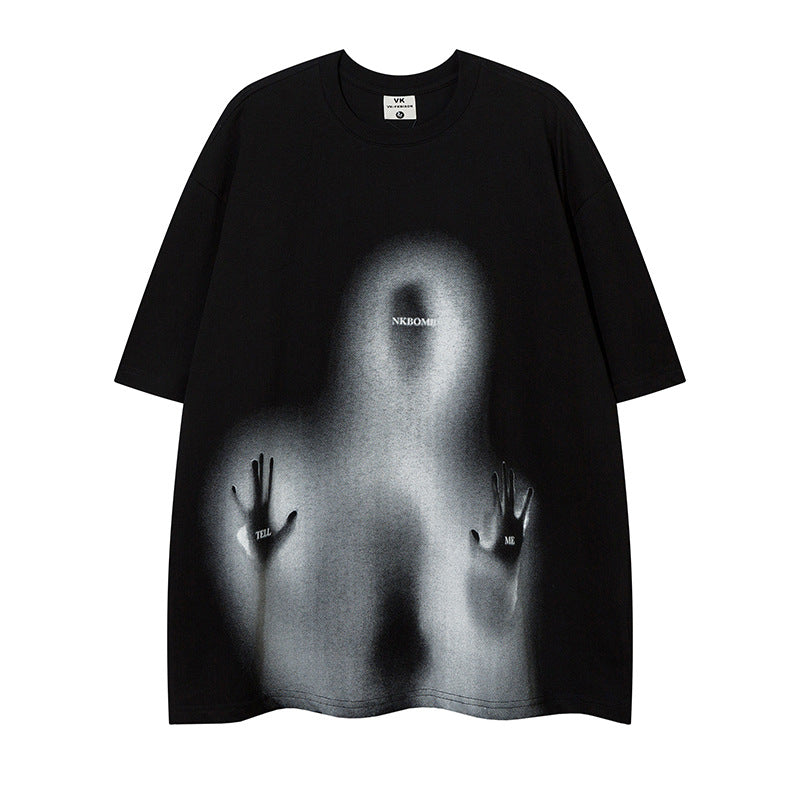 "Depressed Fuzzy Shirt" - Oversize T-Shirt mit Print