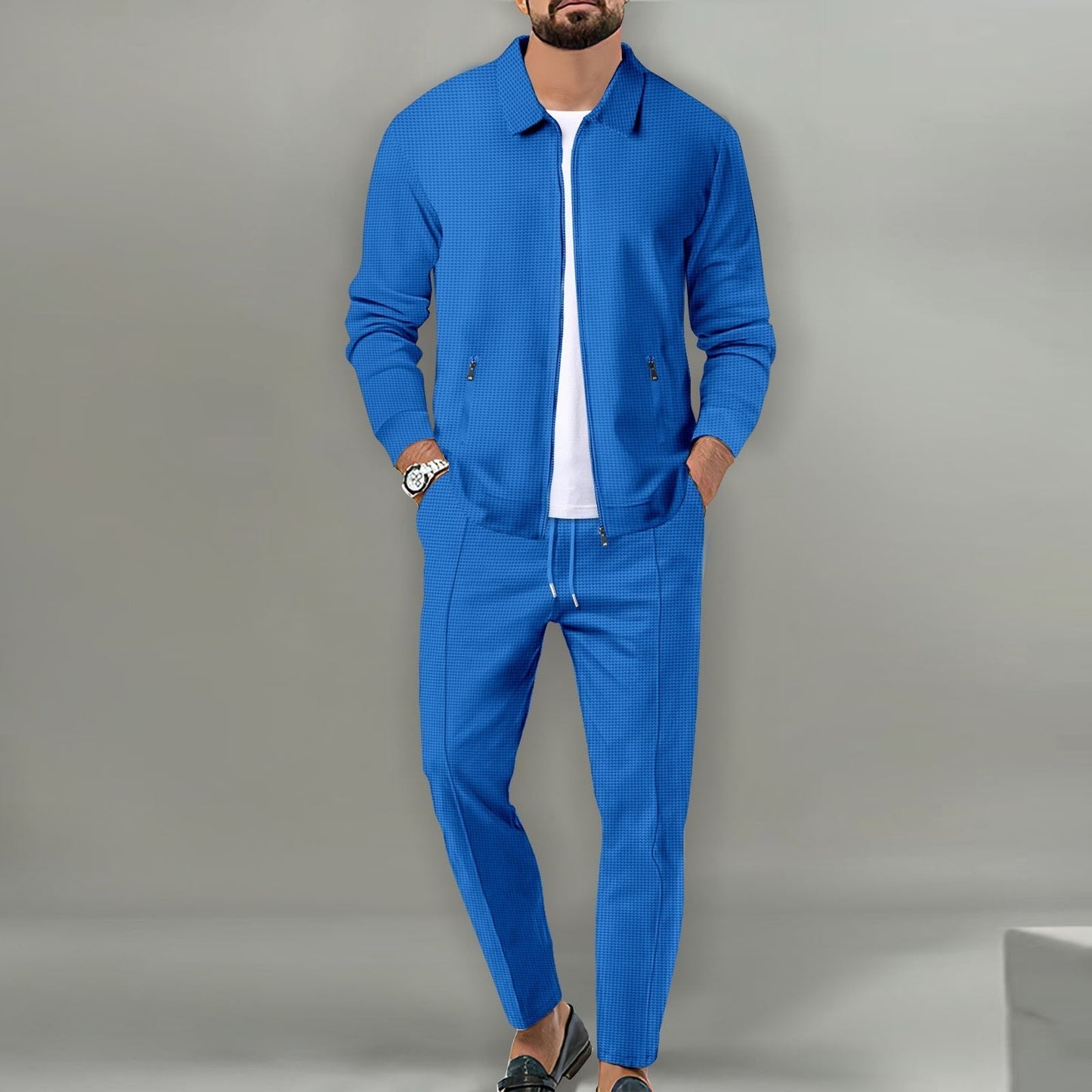 "City Chill Ensemble" - 2Teiler mit langer Hose und Reißverschlussjacke