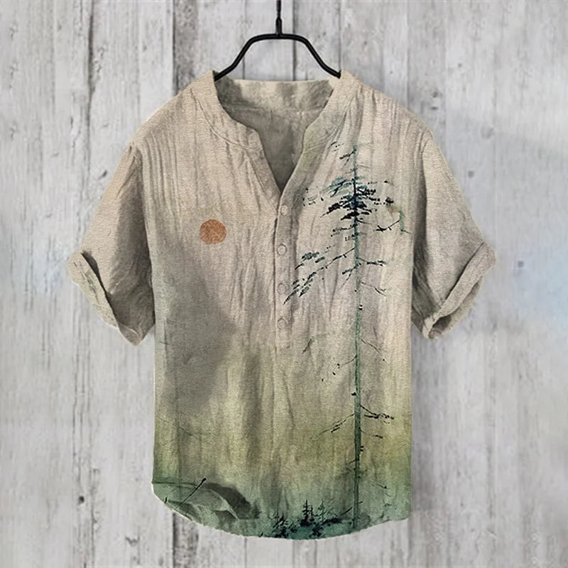 Michi - Japanisches Vintage-Shirt mit kurzen Ärmeln