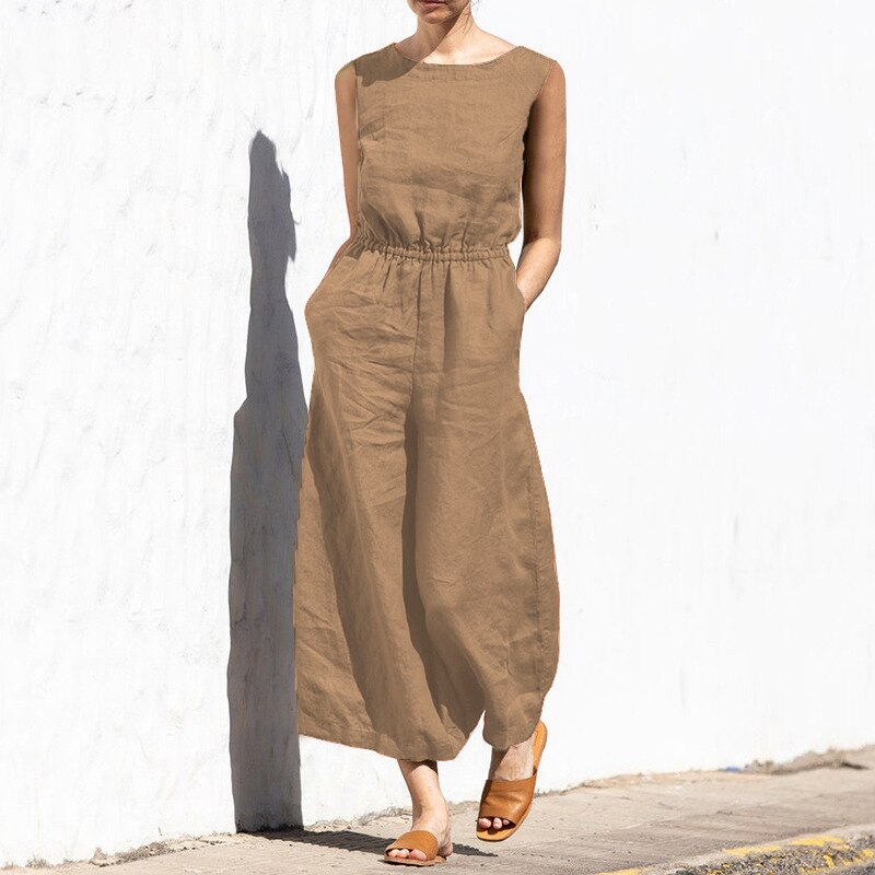 Darla - Jumpsuit aus Baumwolle und Leinen