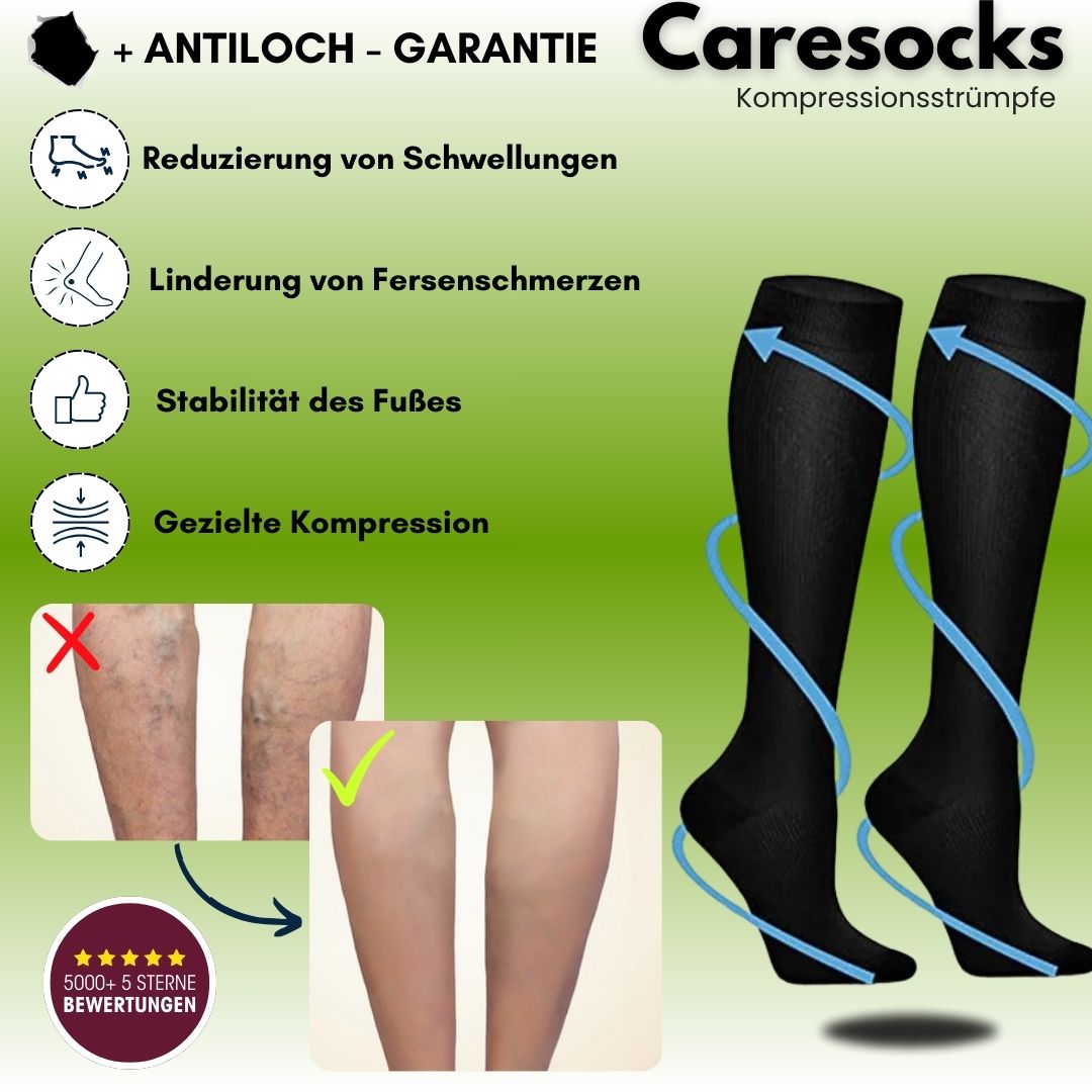 Caresocks™ orthopädische Kompressionsstrümpfe - verhindert Krampfadern & entlastet müde Füße