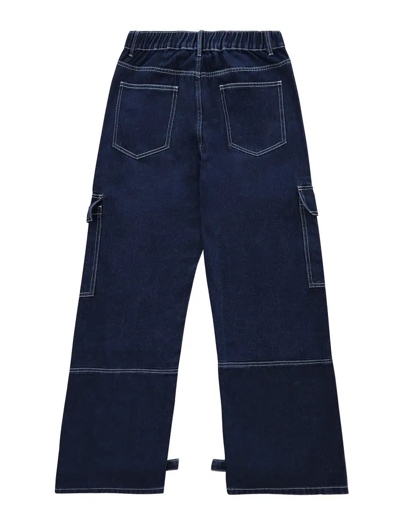 Antony - Denim gerade Baggy Hosen