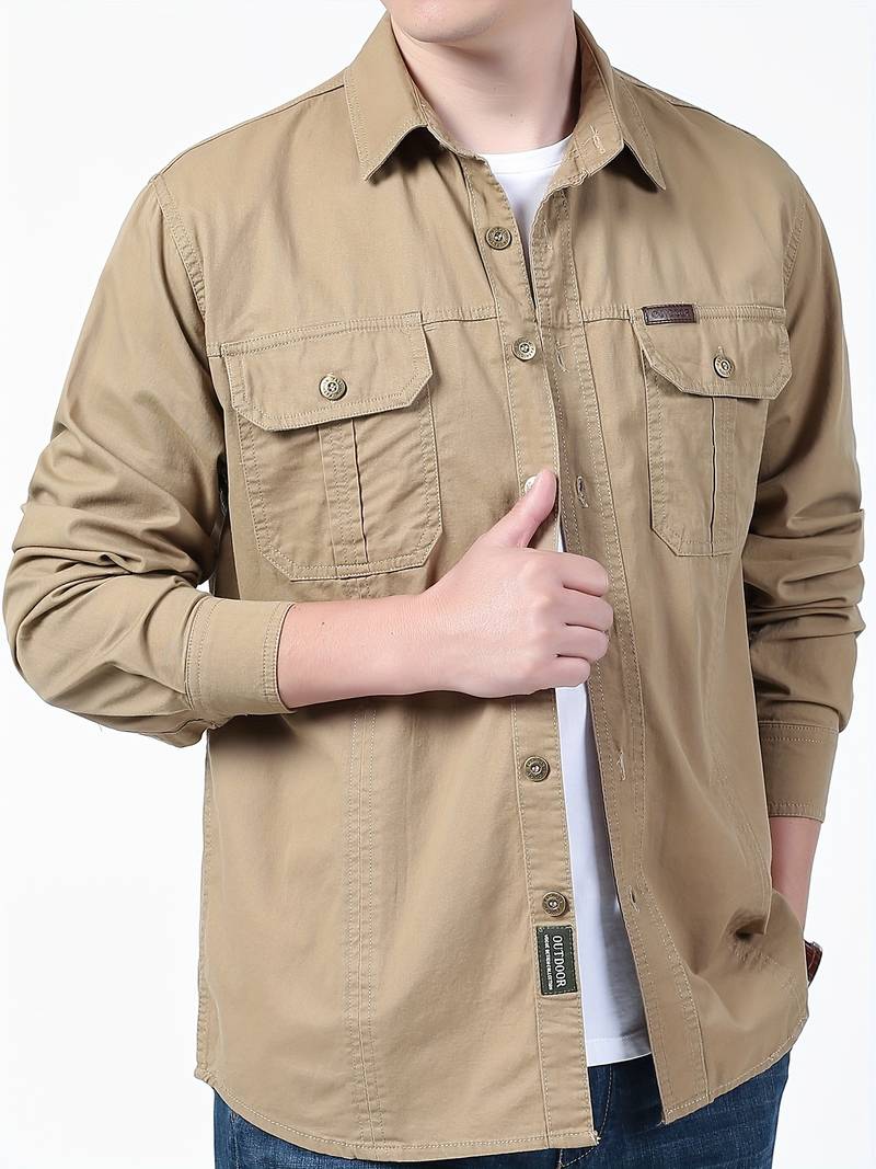 Michael – bequemes langarm-button-down-shirt für herren